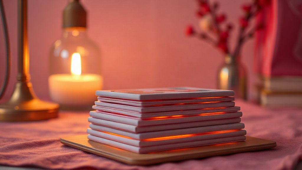 Warm abstract comfort cards glow